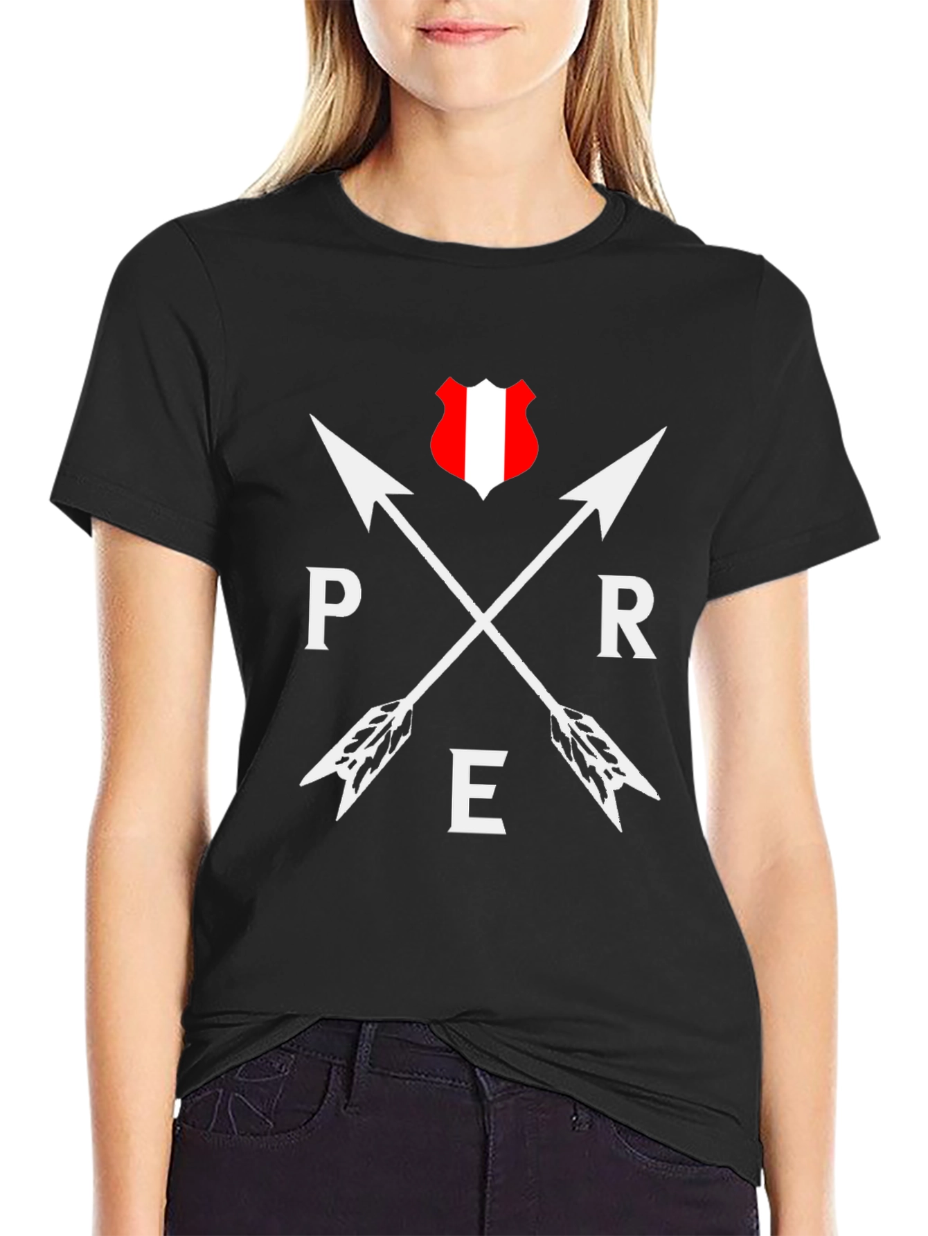 Peru Arrow T-Shirt - Black Graphic Tee