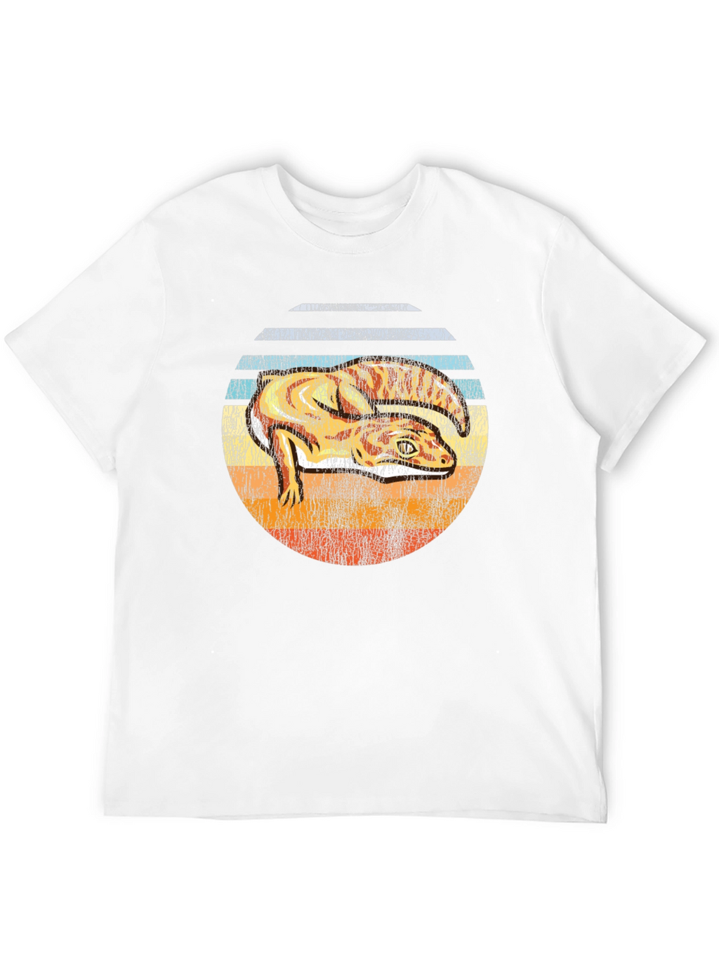 Retro Gecko Sunset Graphic Tee