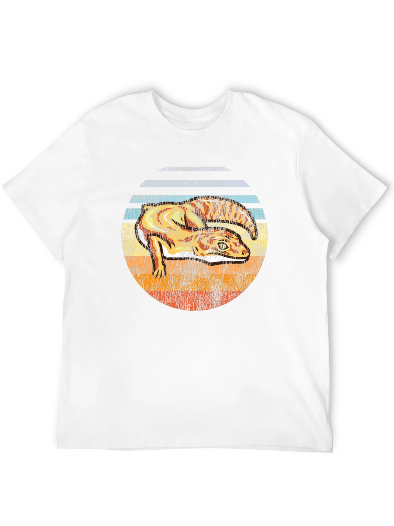 Retro Gecko Sunset Graphic Tee