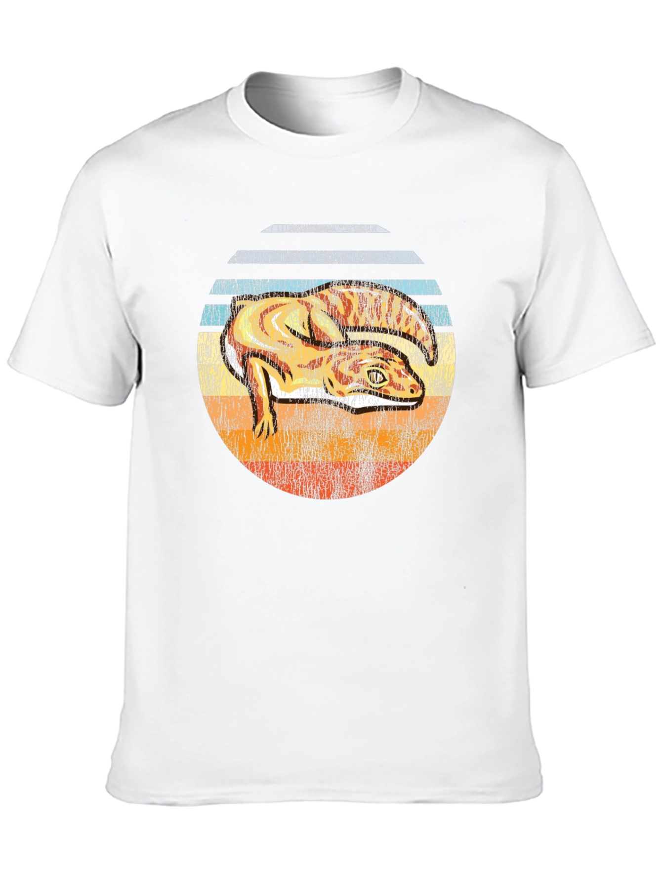Retro Gecko Sunset Graphic Tee