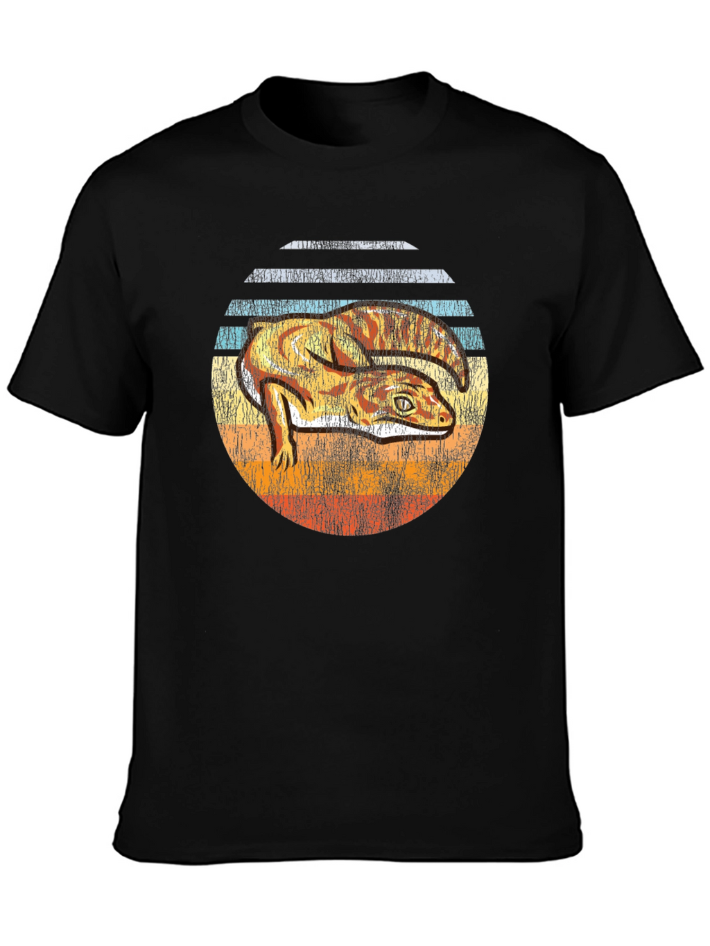 Retro Gecko Sunset Graphic Tee