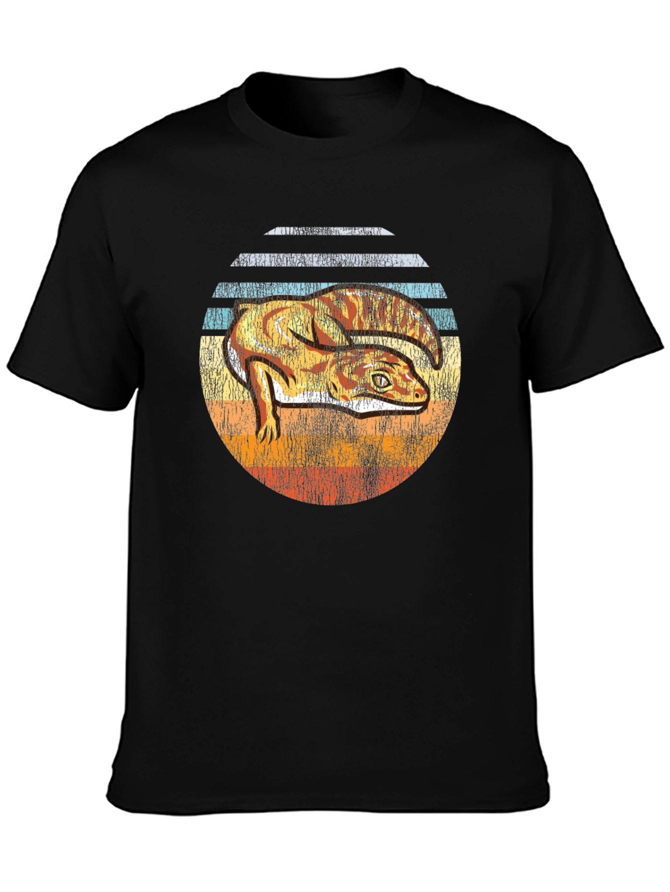 Retro Gecko Sunset Graphic Tee