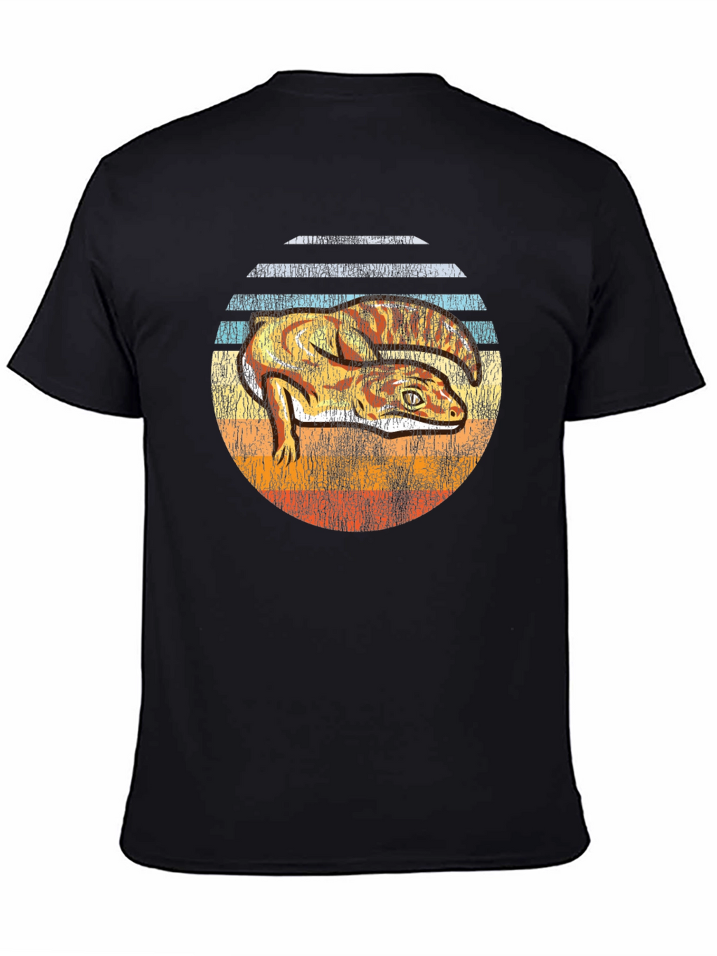 Retro Gecko Sunset Graphic Tee