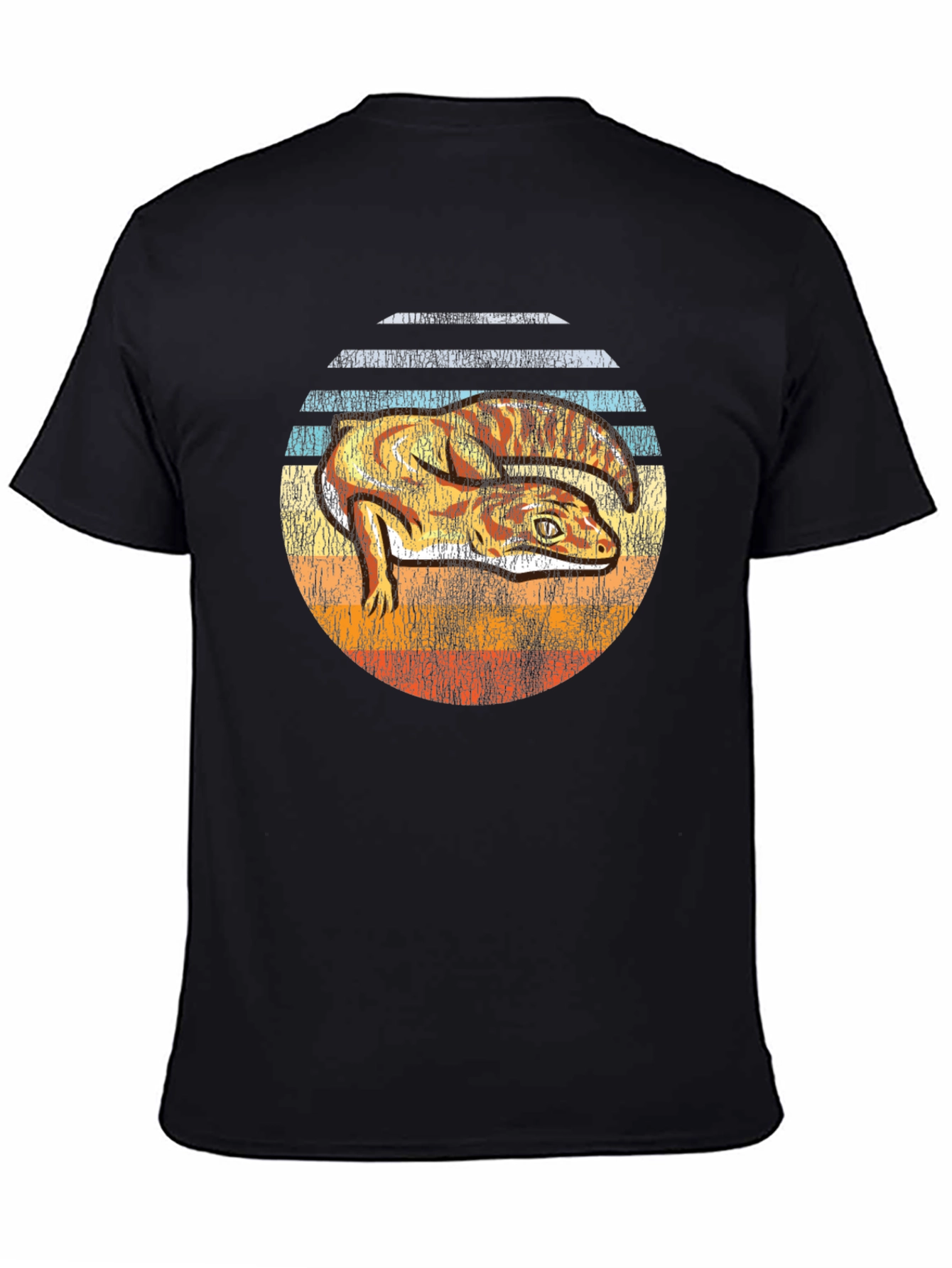 Retro Gecko Sunset Graphic Tee