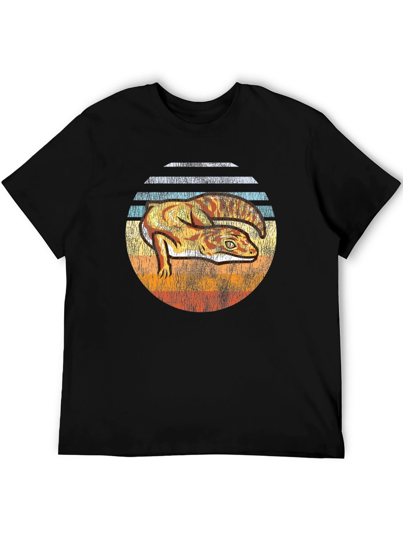Retro Gecko Sunset Graphic Tee