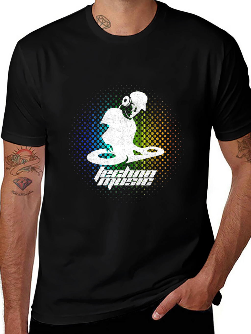 Techno Music DJ Graphic T-Shirt