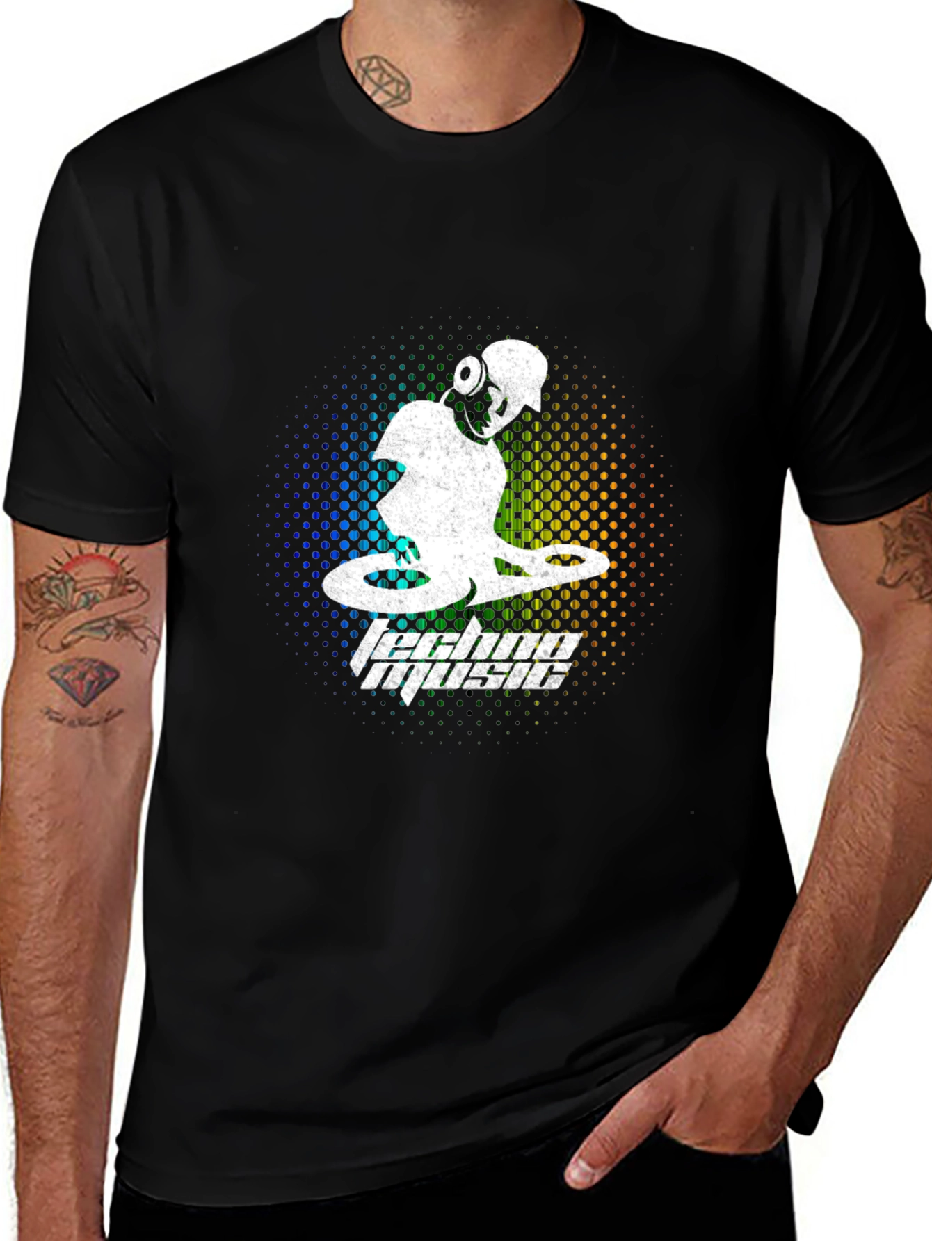 Techno Music DJ Graphic T-Shirt