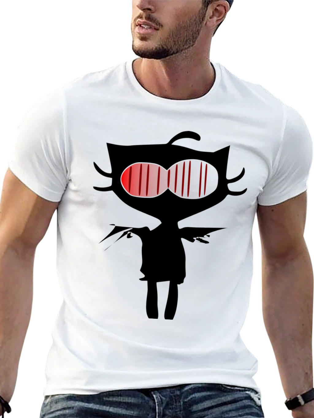 Dark Cat Graphic Tee - Mens Black T-Shirt