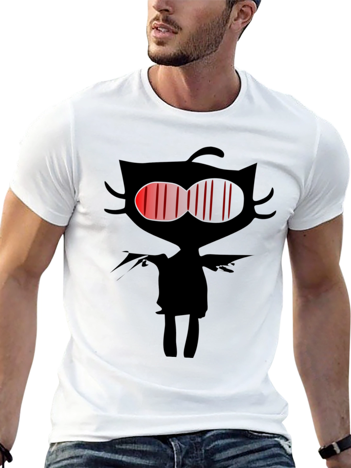 Dark Cat Graphic Tee - Mens Black T-Shirt