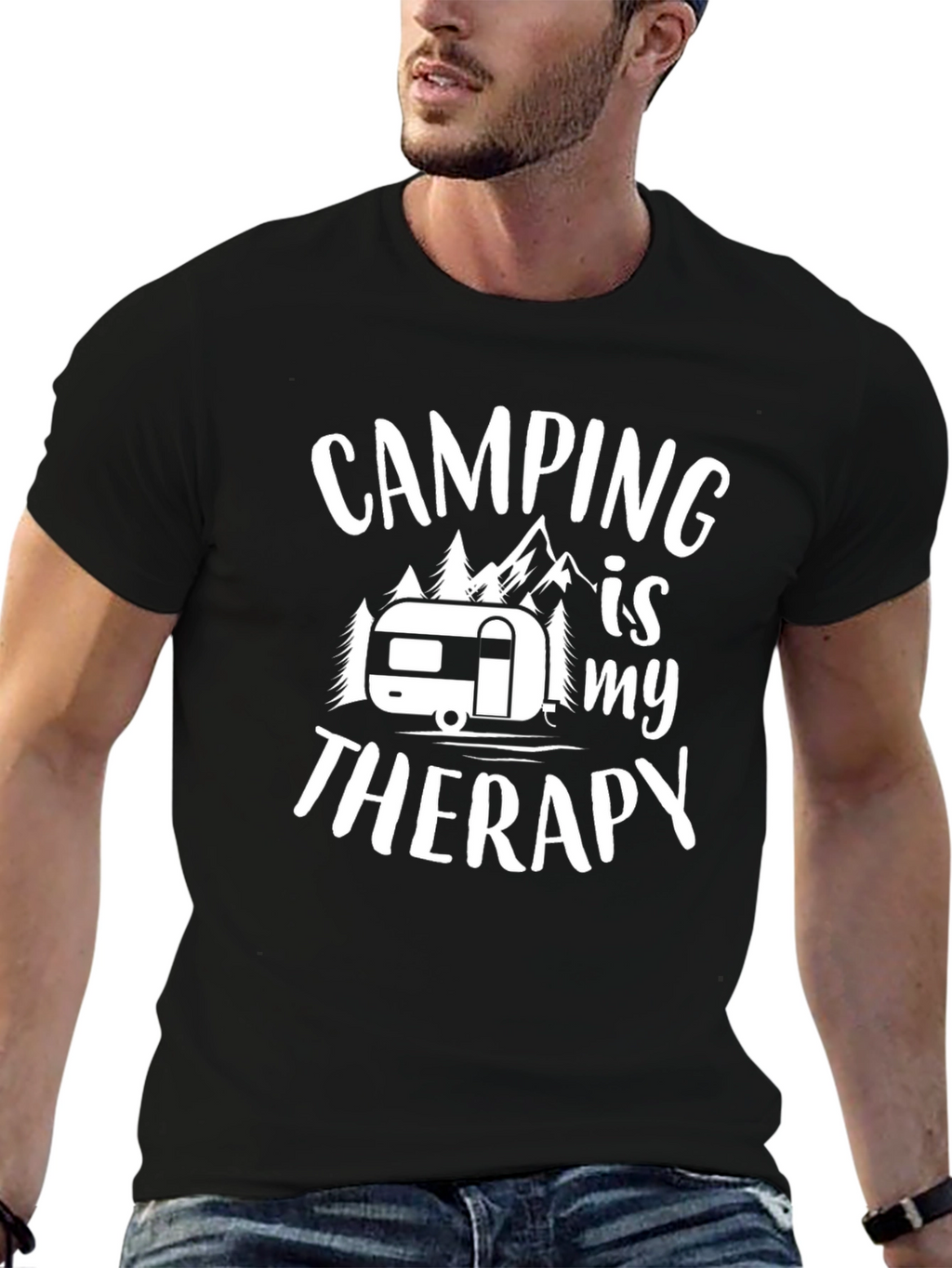 Camping is My Therapy Graphic Tee