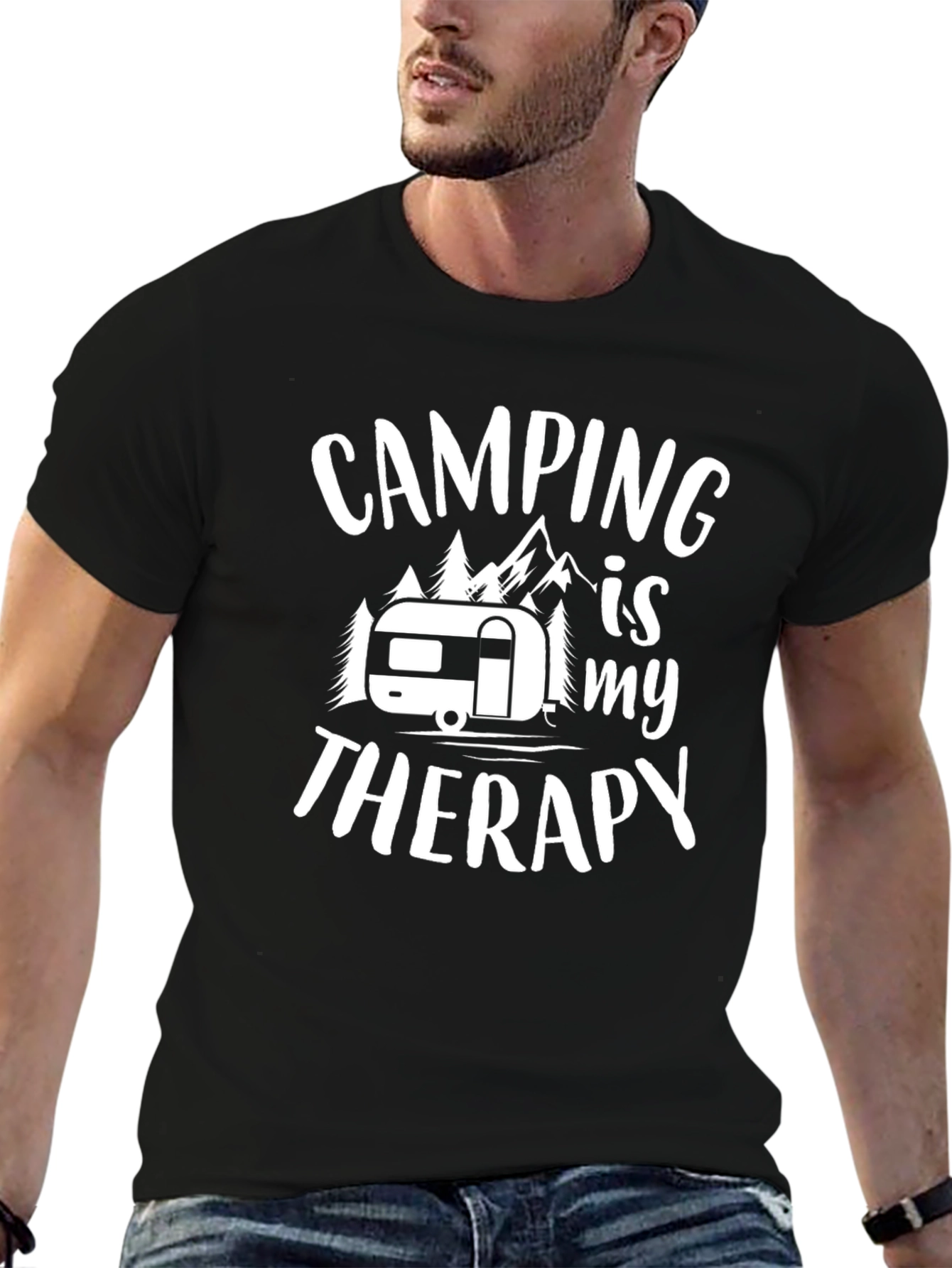 Camping is My Therapy Graphic Tee