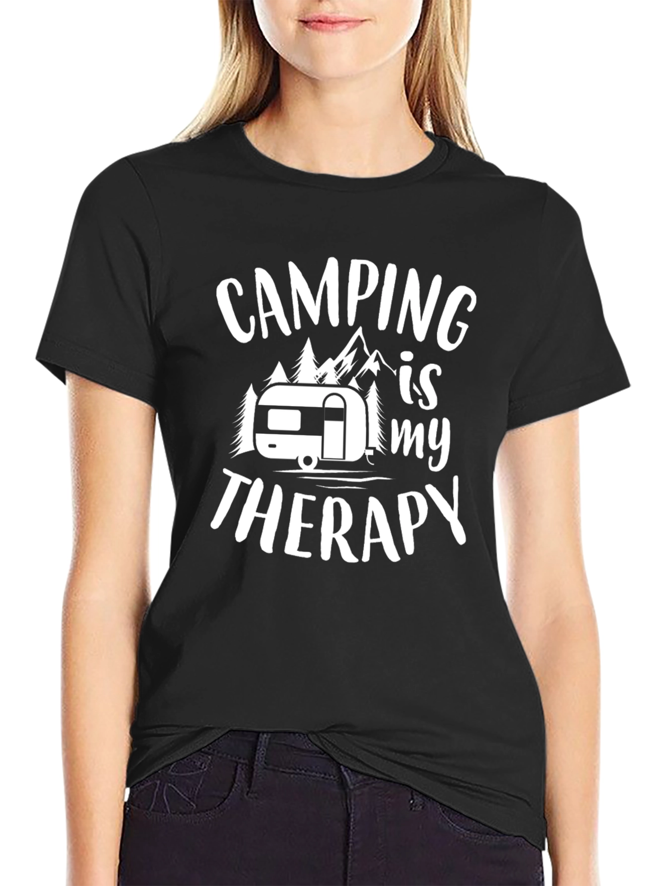 Camping is My Therapy Graphic Tee