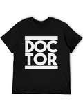Doctor Graphic T-Shirt - Black Cotton Tee