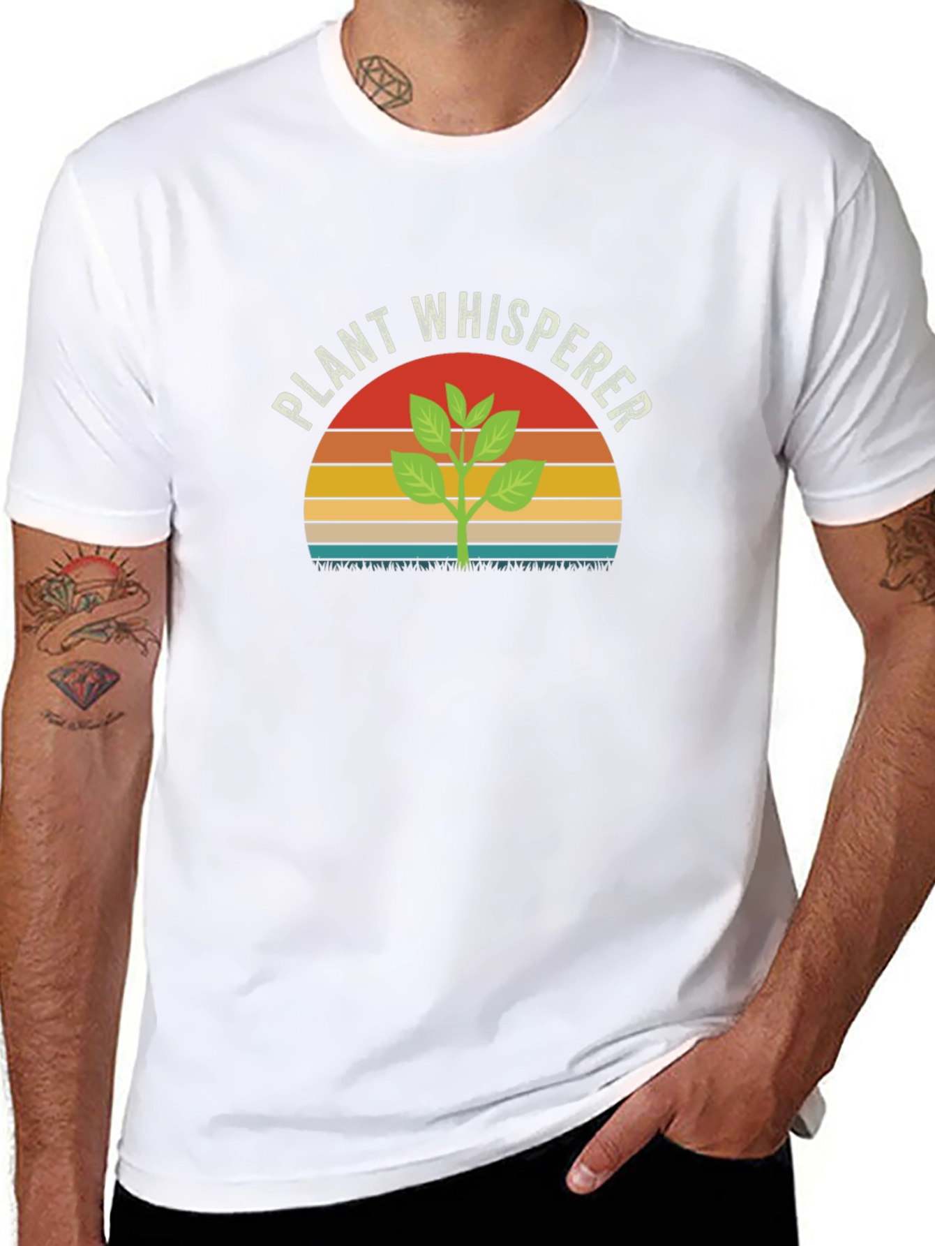 Plant Whisperer Graphic Tee - Black Cotton T-Shirt