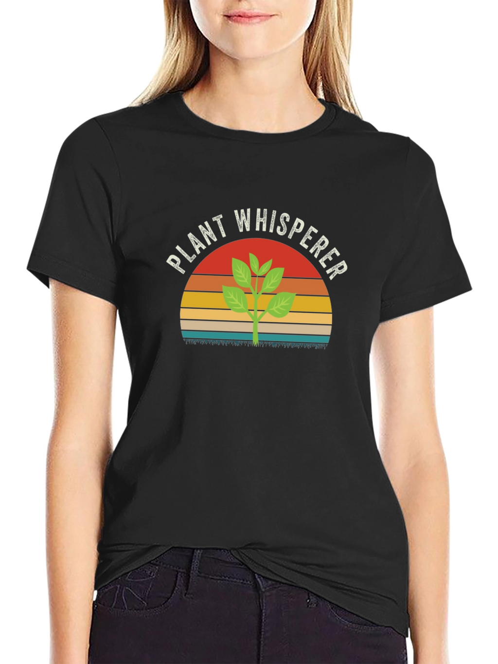 Plant Whisperer Graphic Tee - Black Cotton T-Shirt
