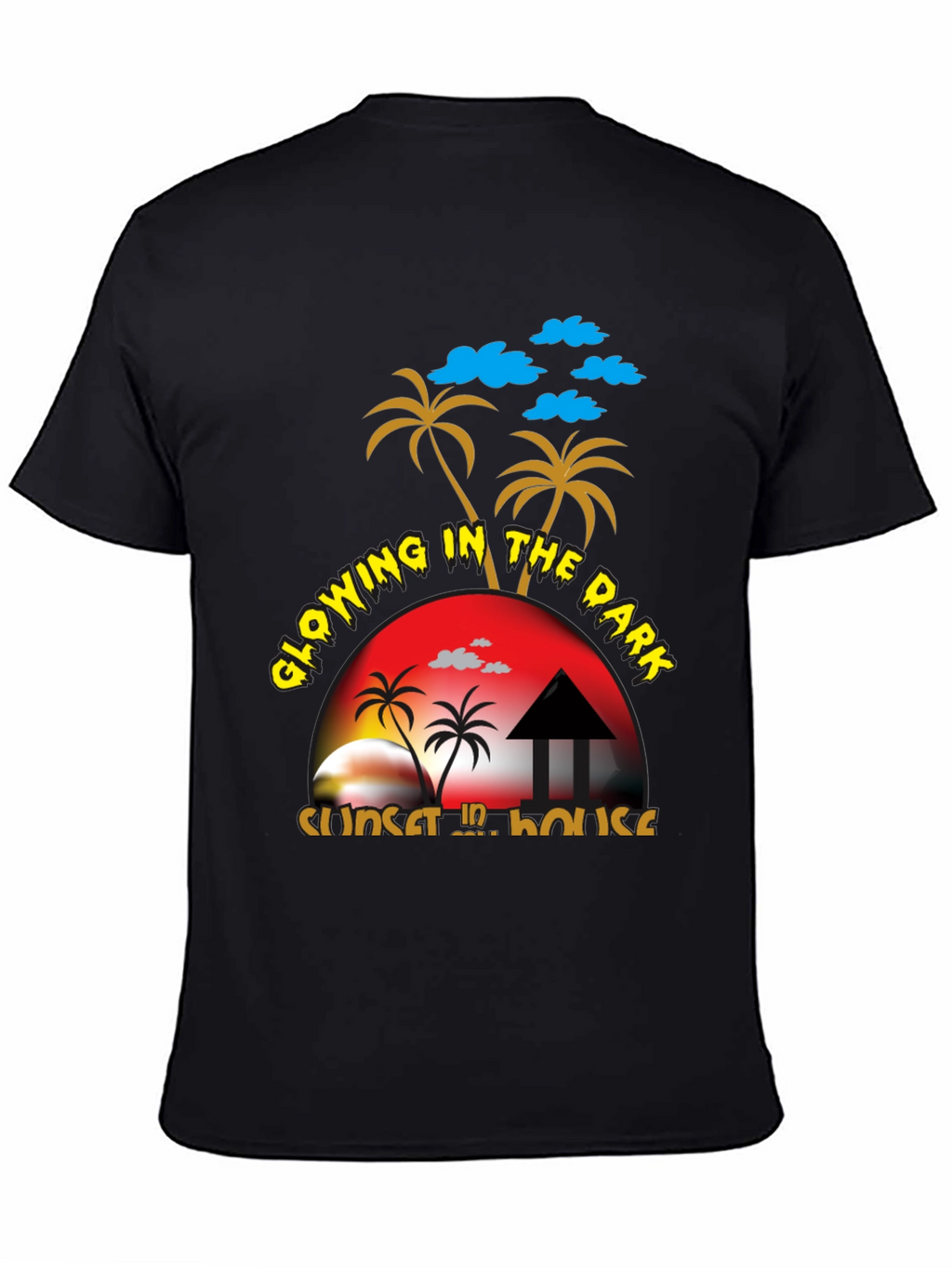 Glowing In The Dark Sunset House T-Shirt