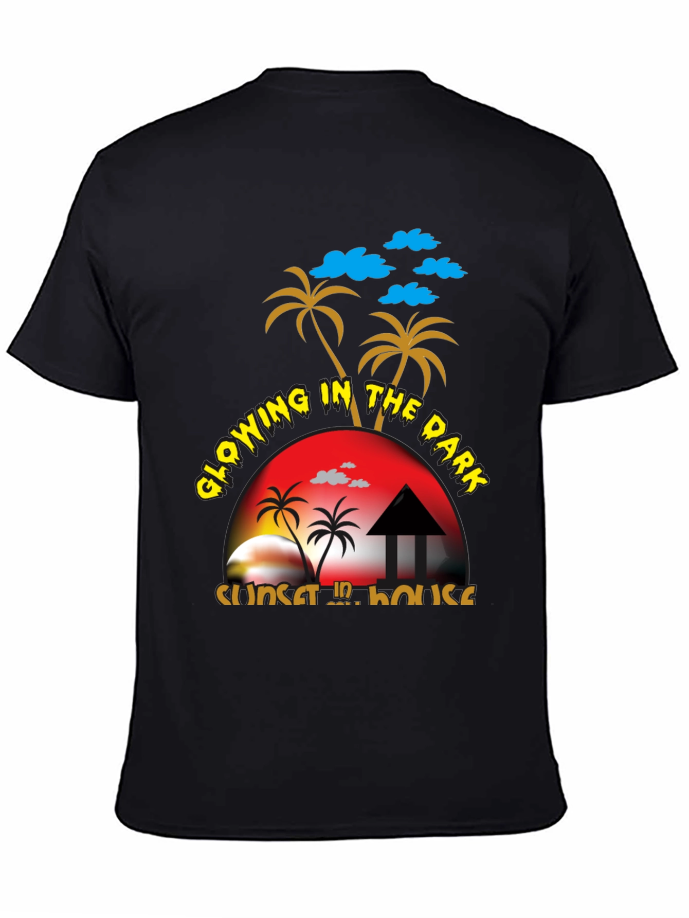 Glowing In The Dark Sunset House T-Shirt