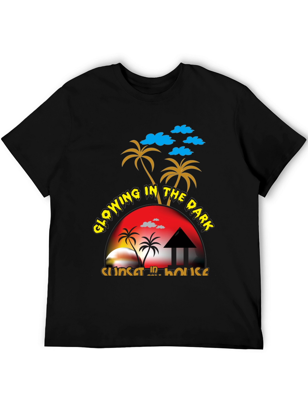 Glowing In The Dark Sunset House T-Shirt