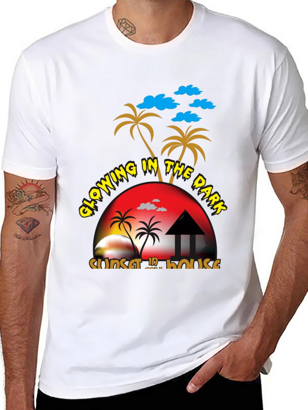 Glowing In The Dark Sunset House T-Shirt