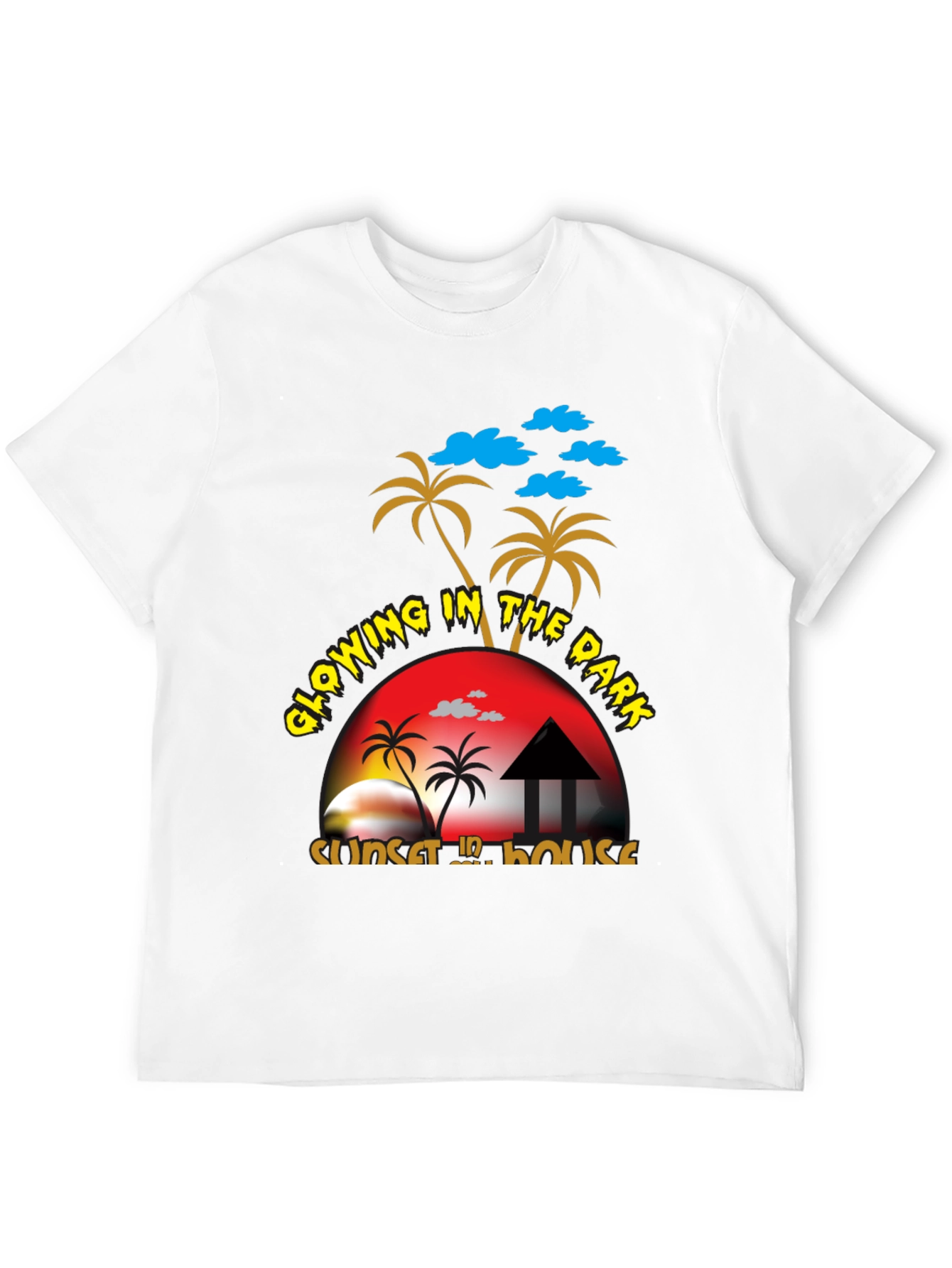 Glowing In The Dark Sunset House T-Shirt