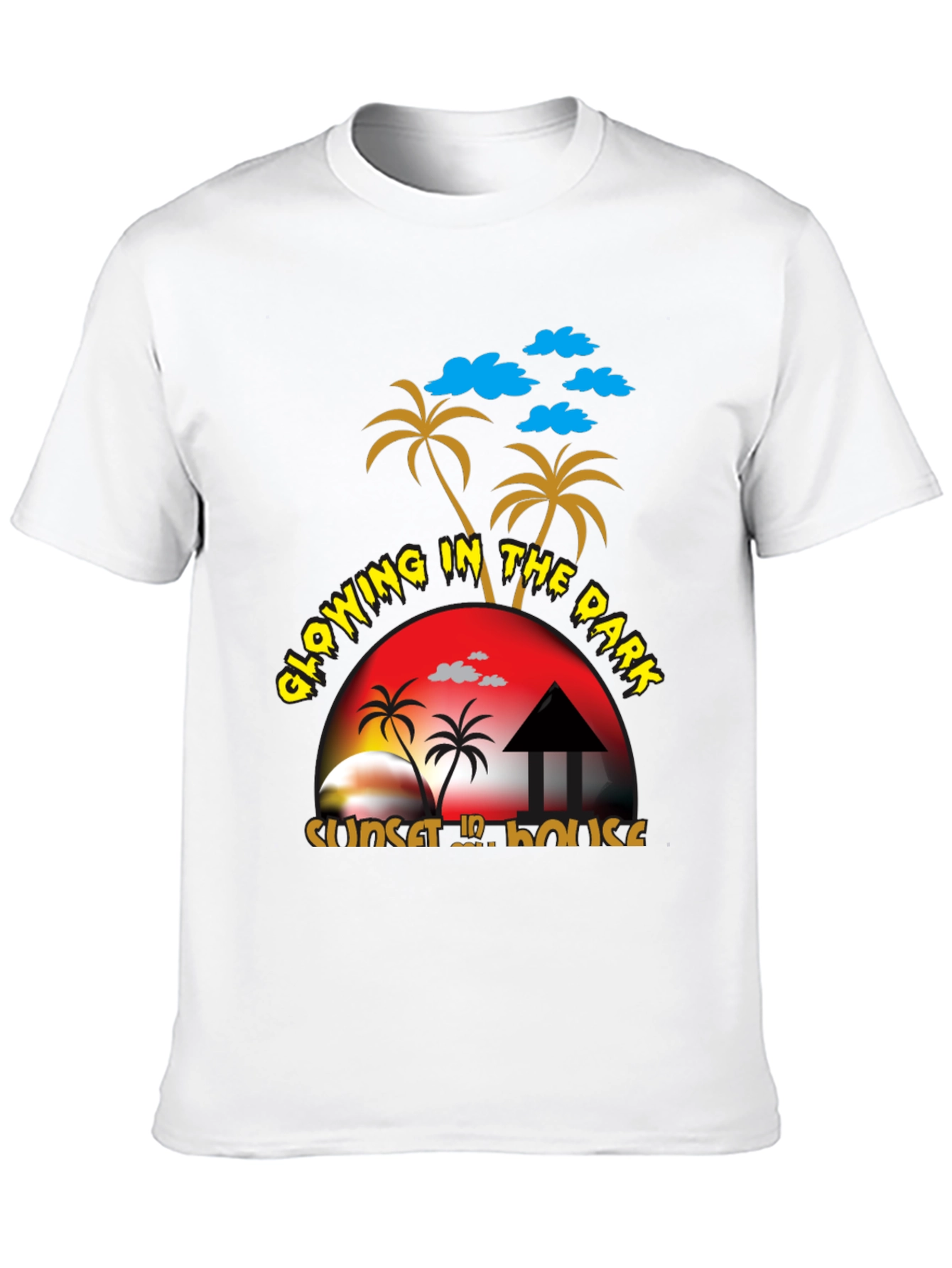 Glowing In The Dark Sunset House T-Shirt