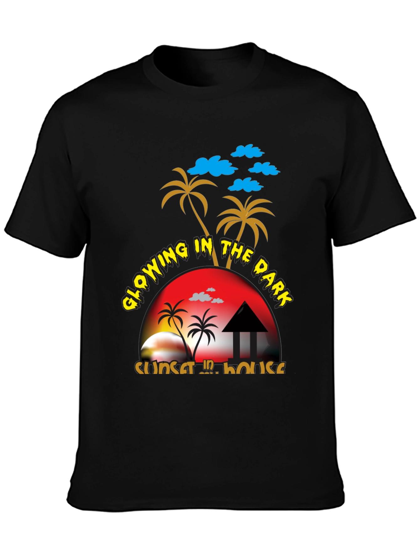 Glowing In The Dark Sunset House T-Shirt