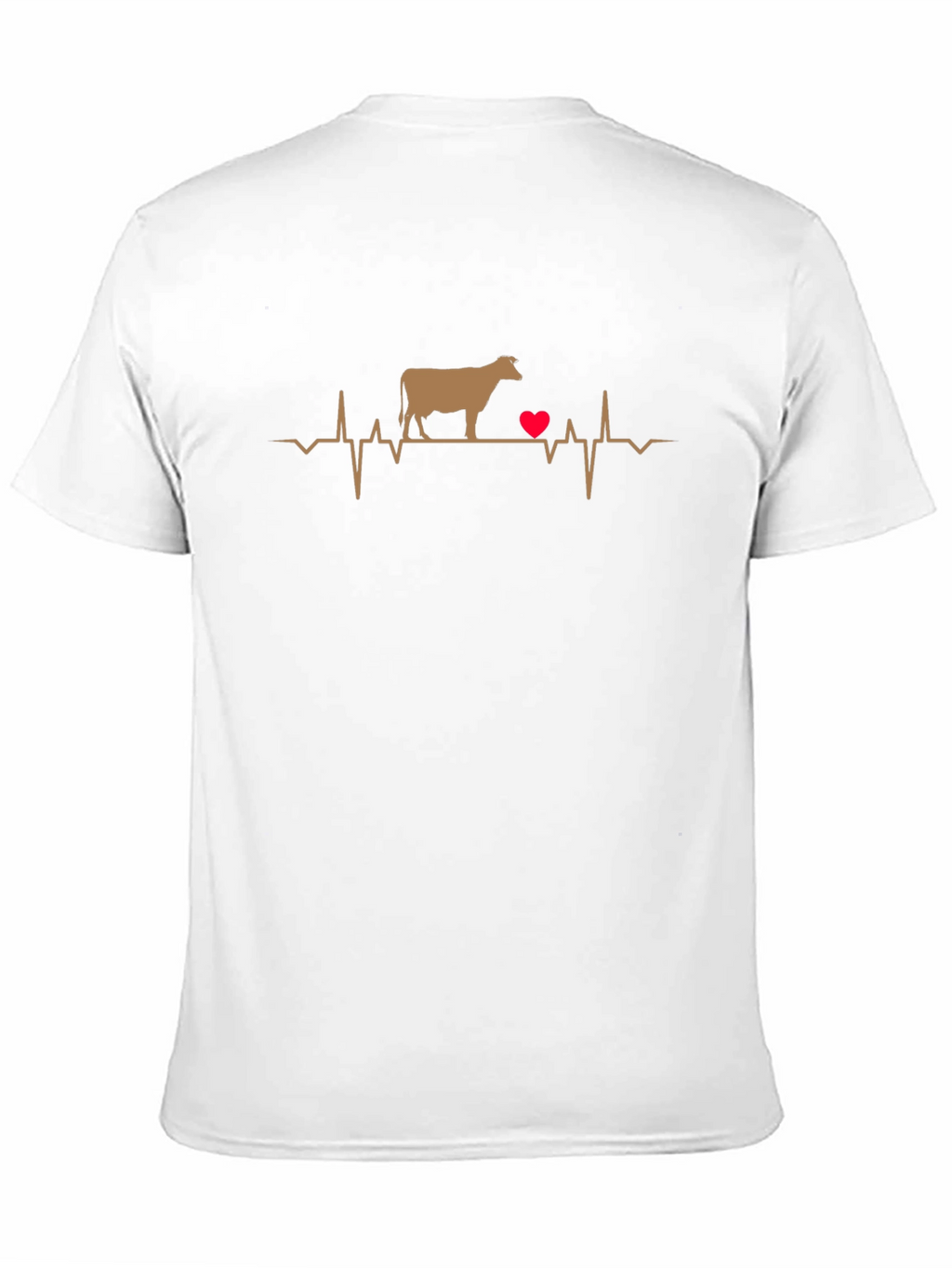 Cow Heartbeat T-Shirt - Black Graphic Tee