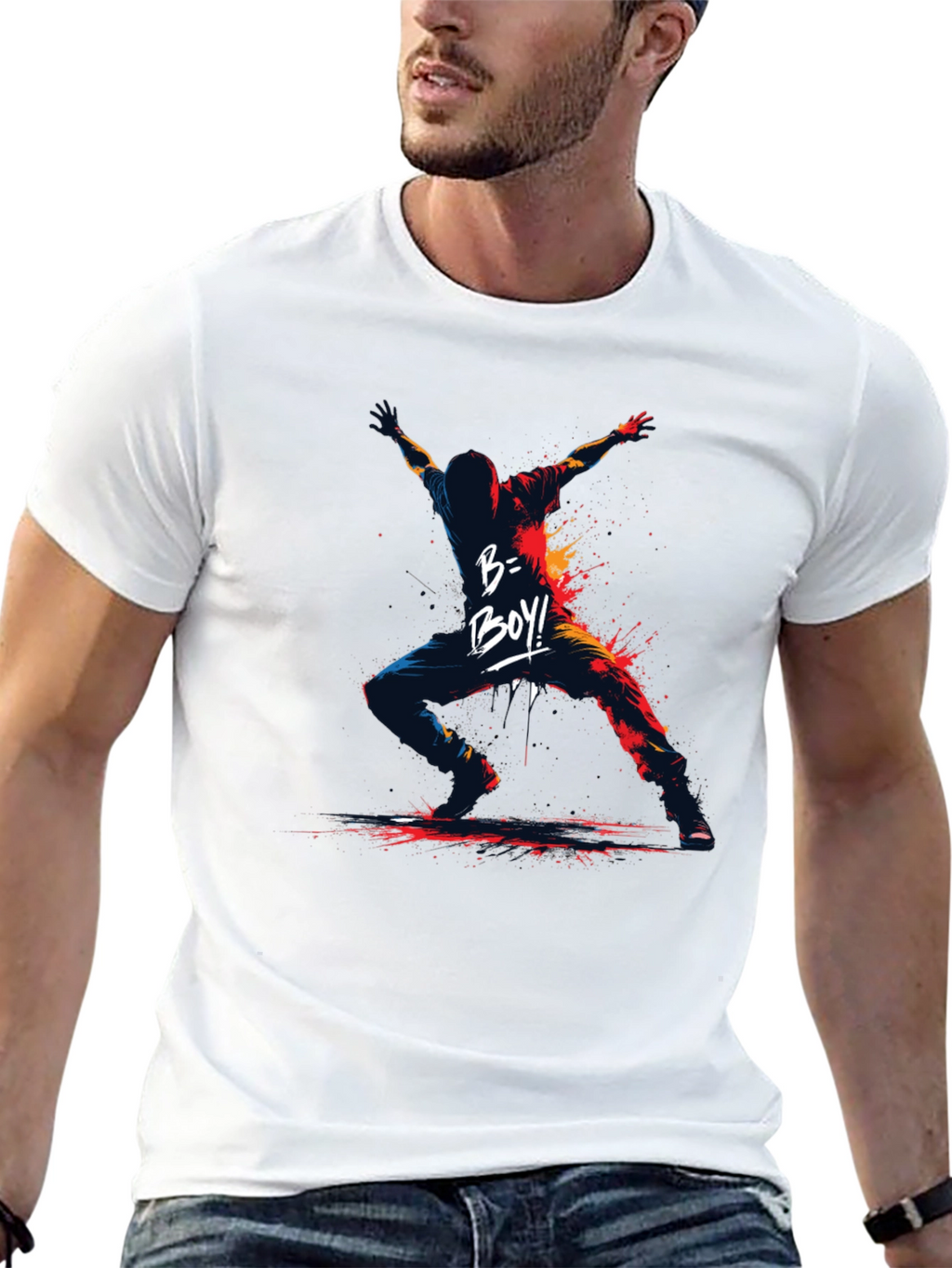 B-Boy Graphic Print T-Shirt - Urban Style
