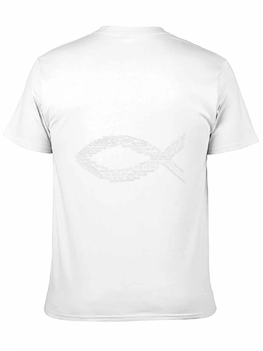 Christian Jesus Fish Graphic T-Shirt - Black