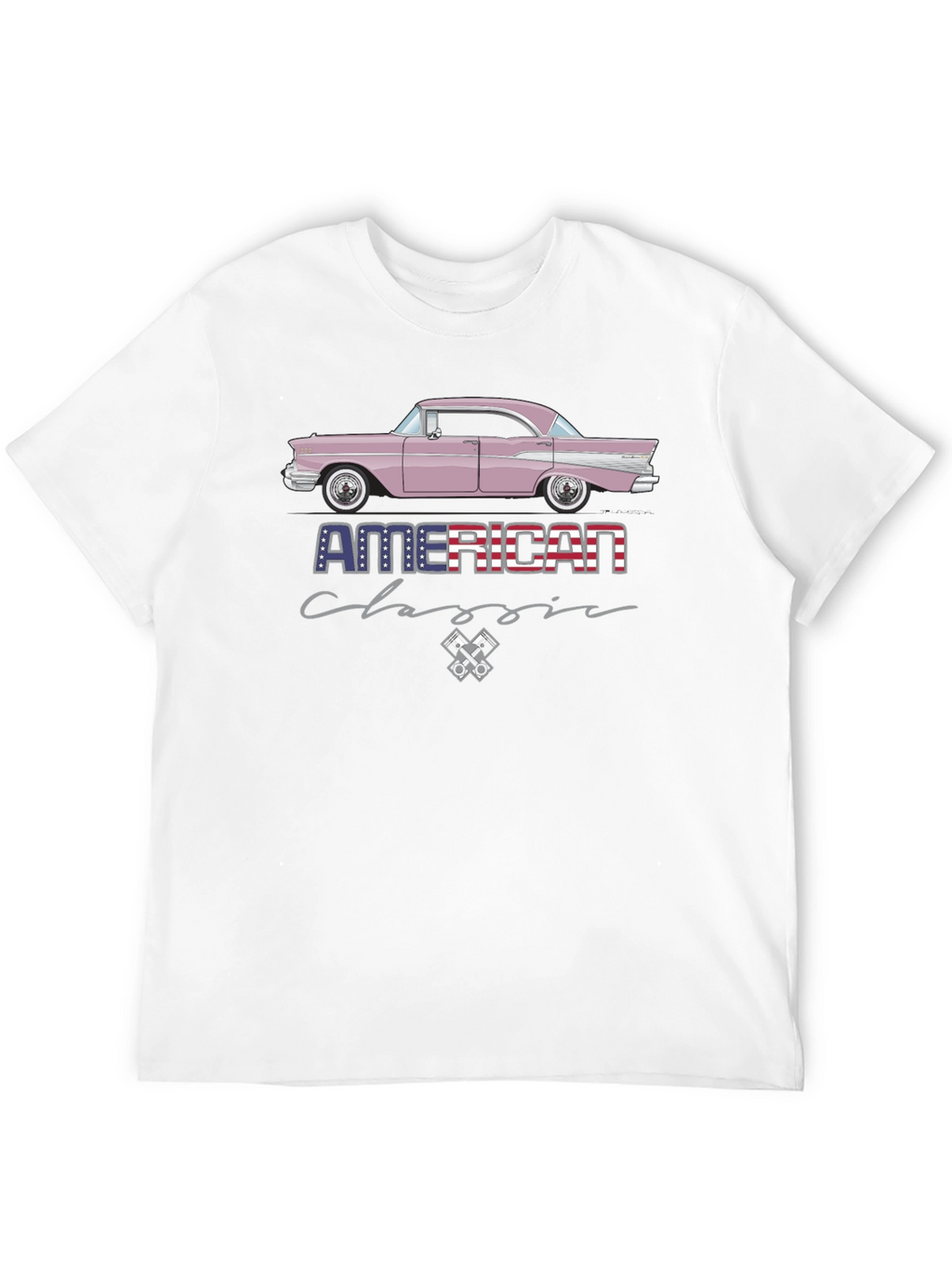 American Classic Car Graphic T-Shirt