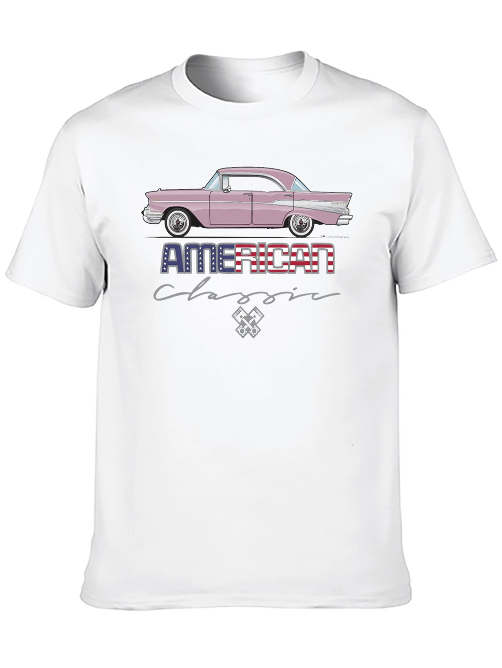 American Classic Car Graphic T-Shirt
