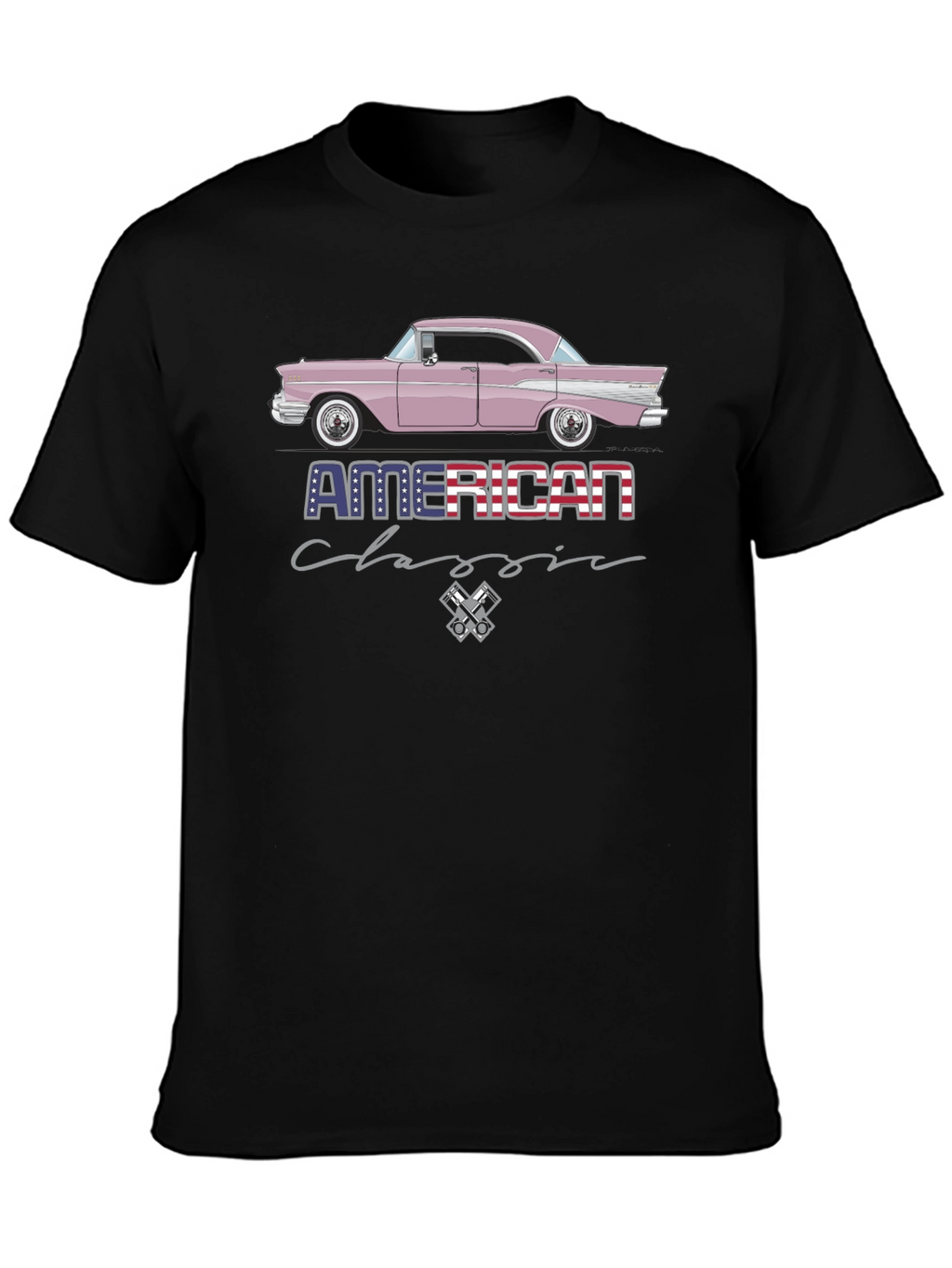 American Classic Car Graphic T-Shirt