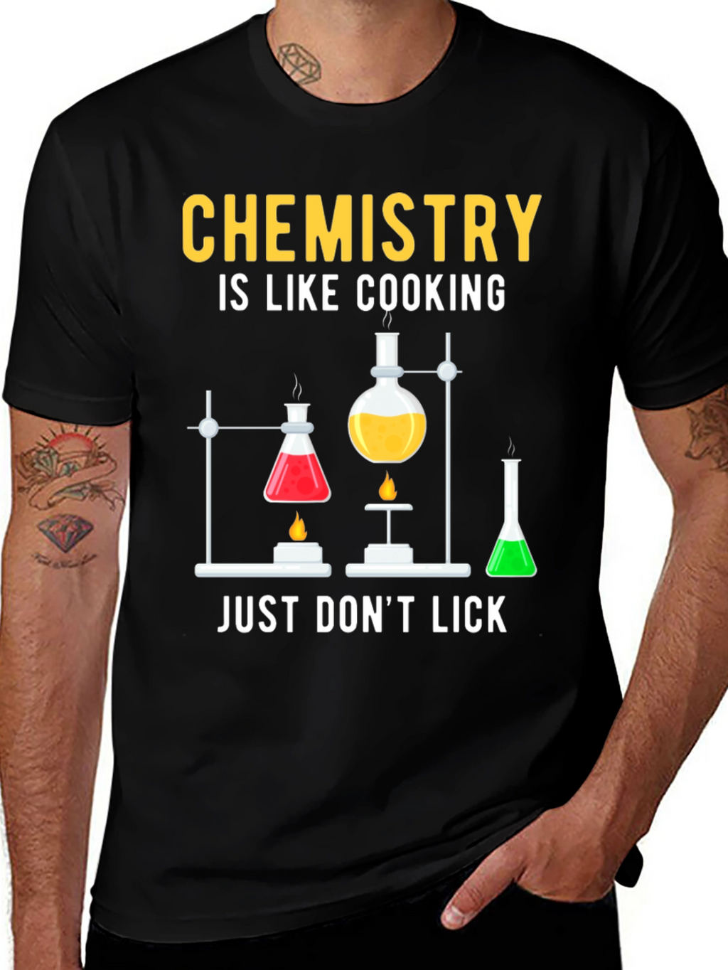 Chemistry Cooking Black T-Shirt
