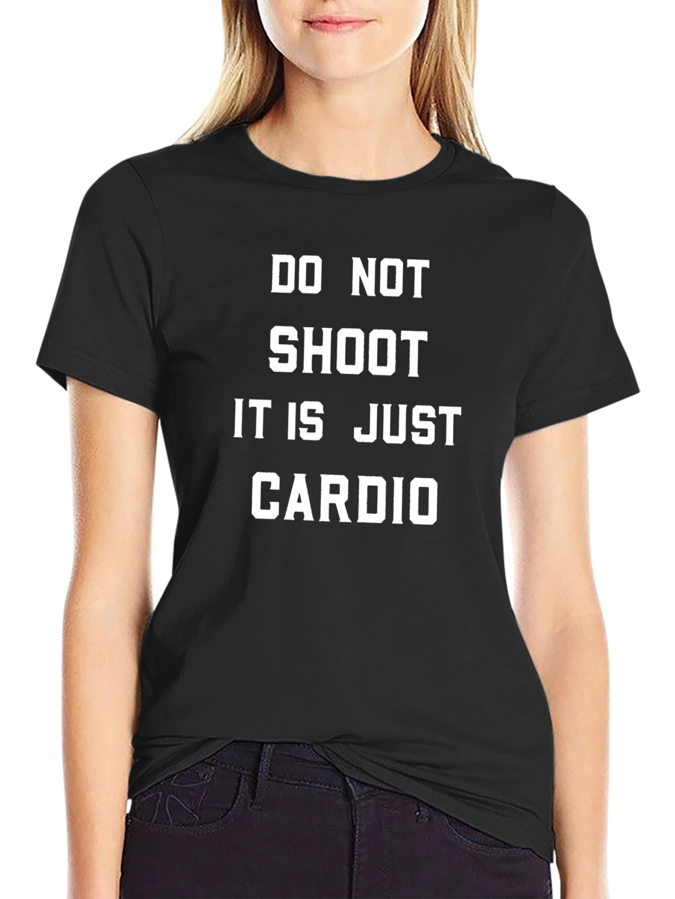 Do Not Shoot Cardio T-Shirt - Funny Gym Workout Tee