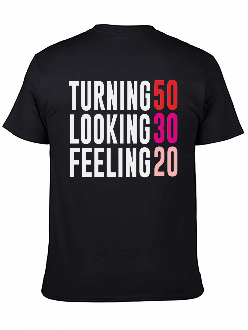 Turning 50 Looking 30 Feeling 20 Funny Birthday T-Shirt