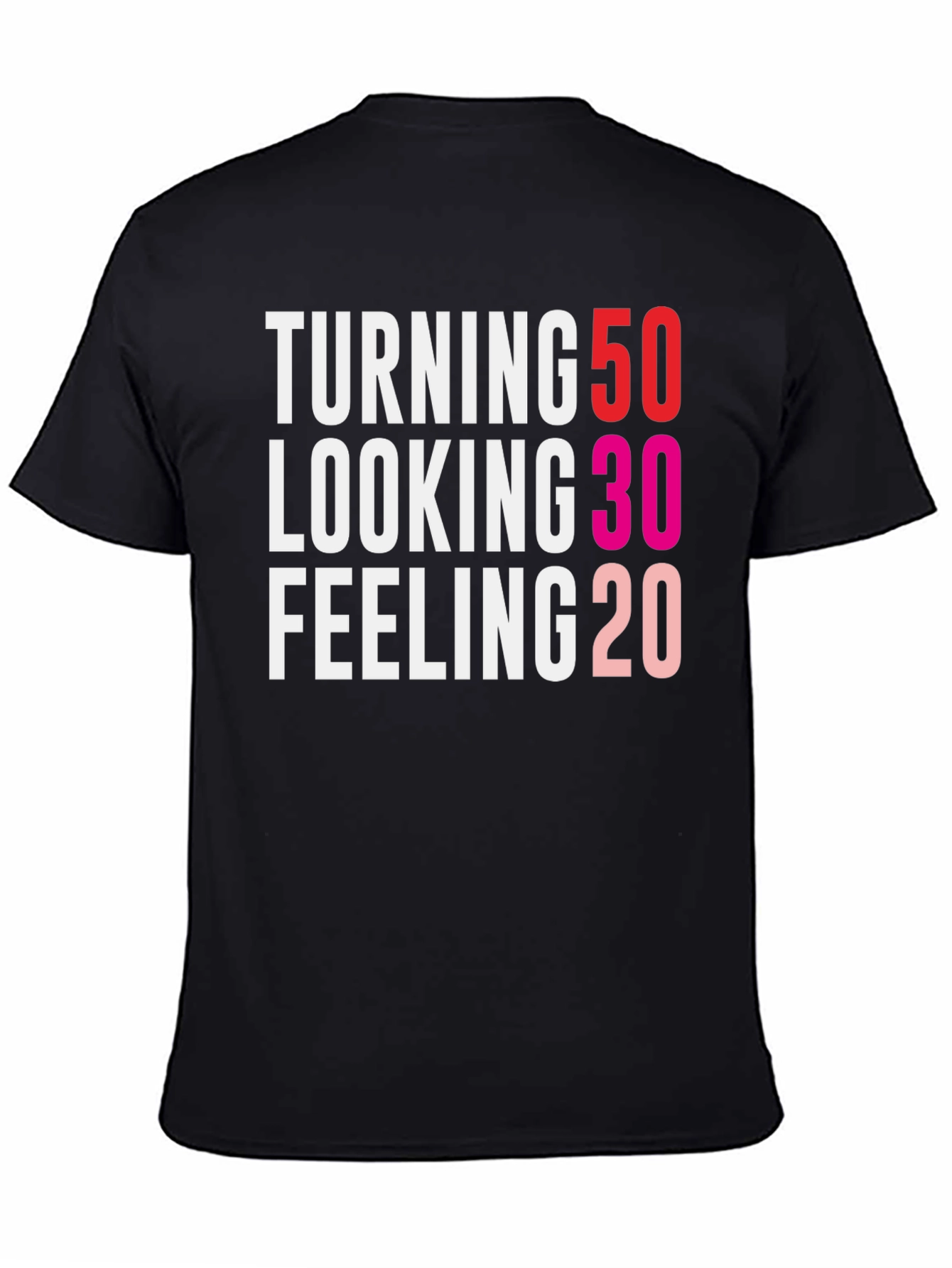 Turning 50 Looking 30 Feeling 20 Funny Birthday T-Shirt