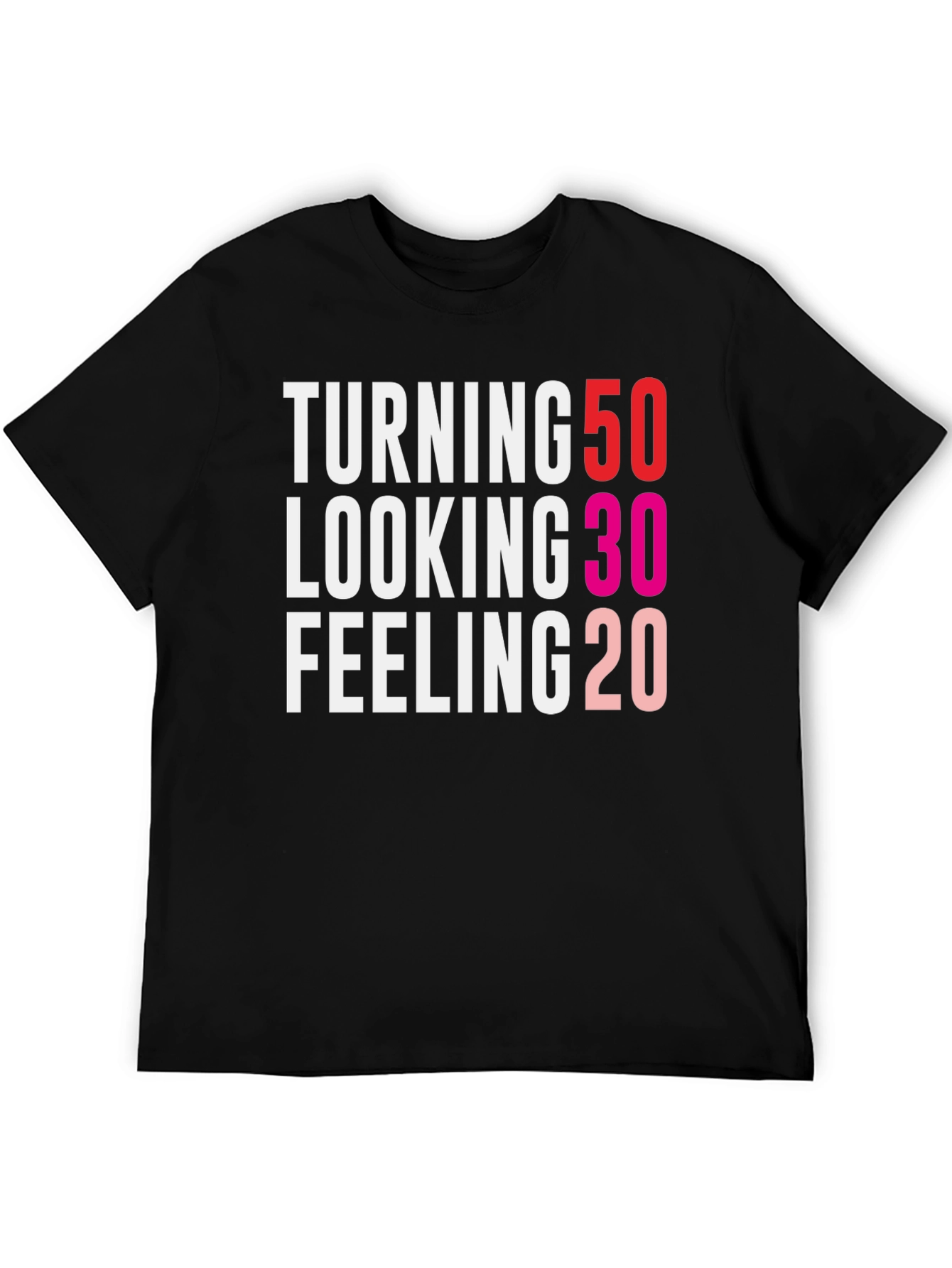 Turning 50 Looking 30 Feeling 20 Funny Birthday T-Shirt