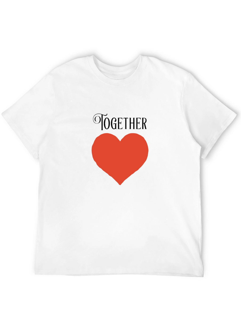 Together Heart Graphic Black T-Shirt