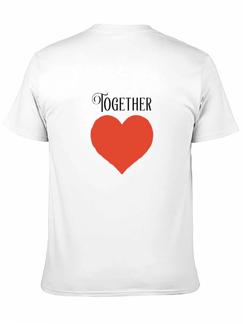 Together Heart Graphic Black T-Shirt