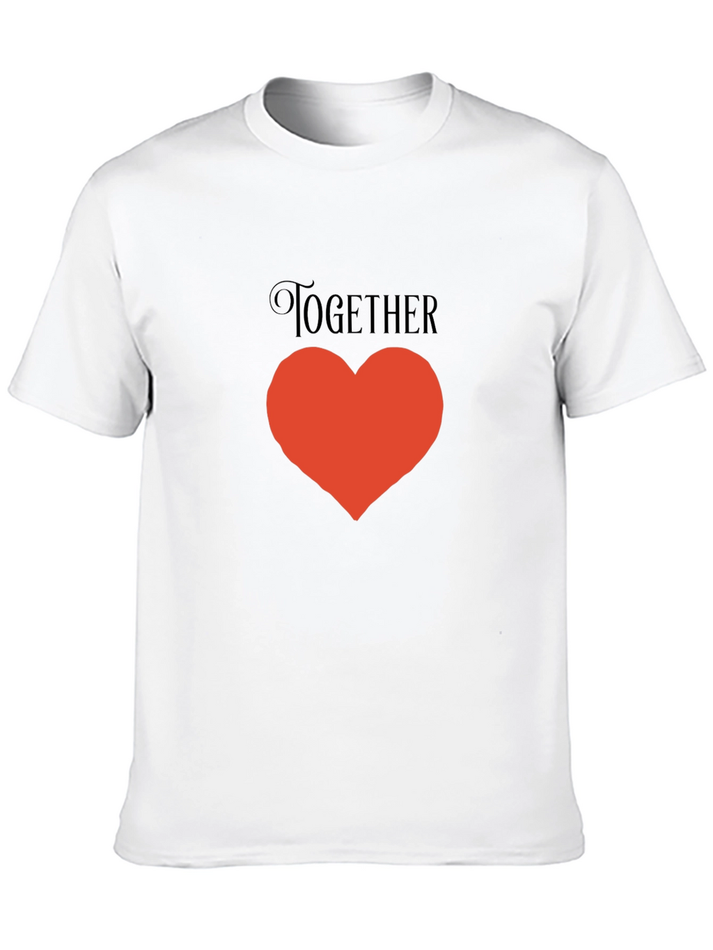 Together Heart Graphic Black T-Shirt