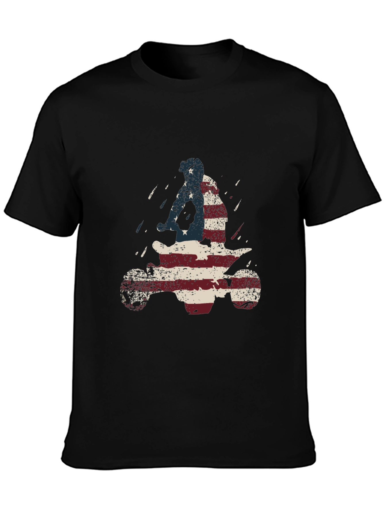 USA Flag ATV Rider T-Shirt