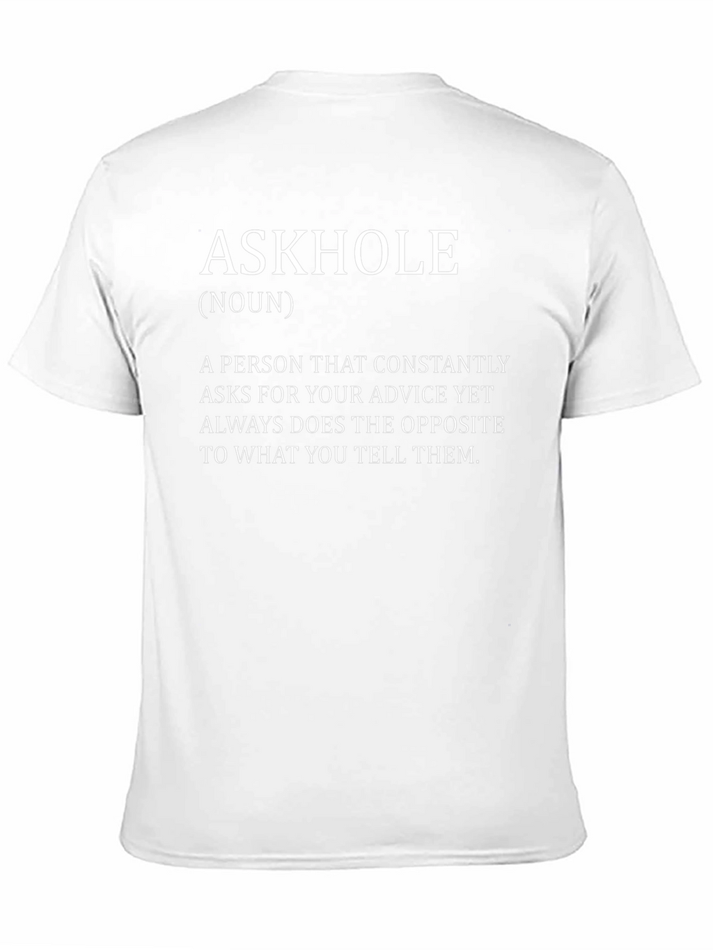 Askhole Definition Black T-Shirt