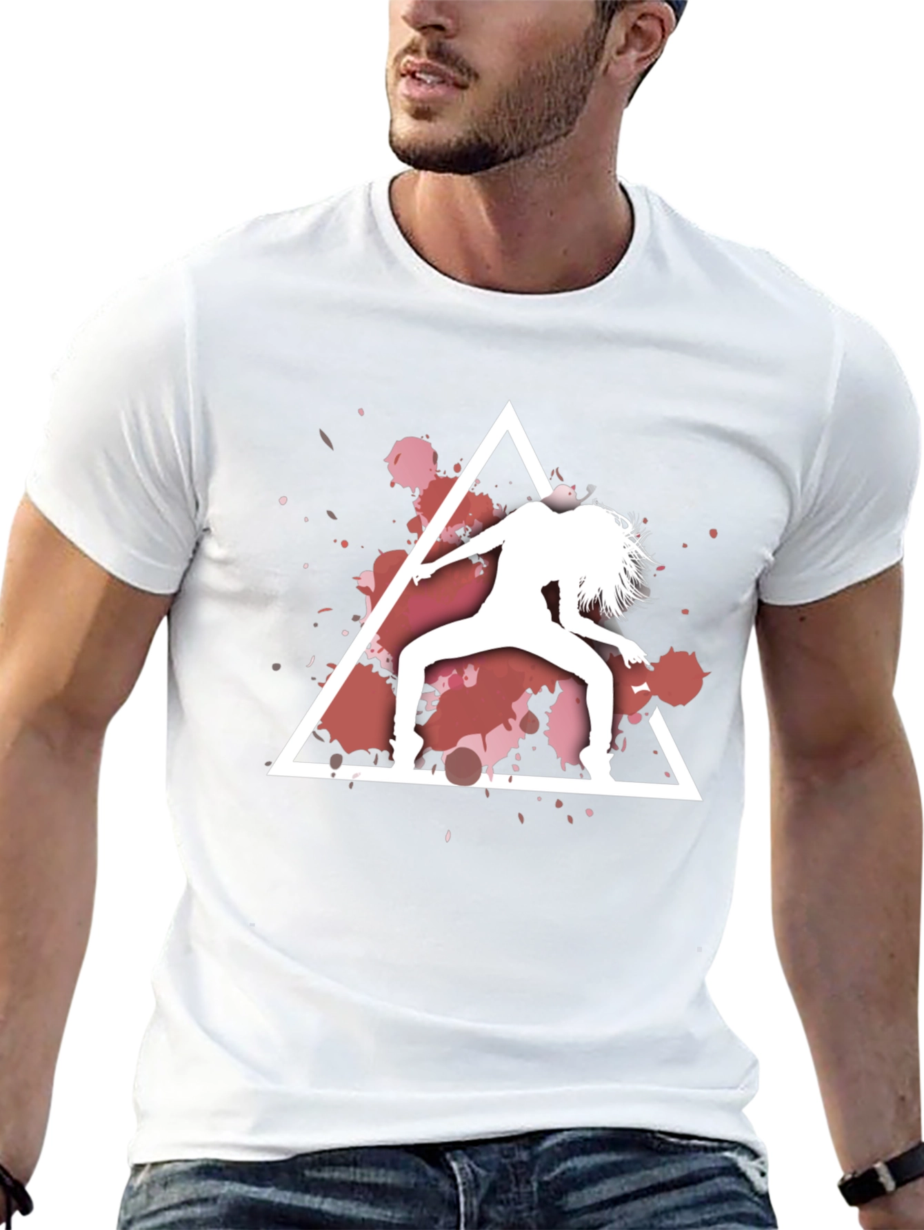 Abstract Dancer Graphic Black T-Shirt