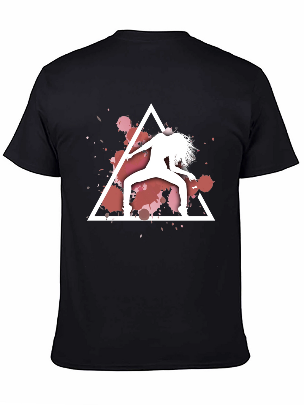 Abstract Dancer Graphic Black T-Shirt
