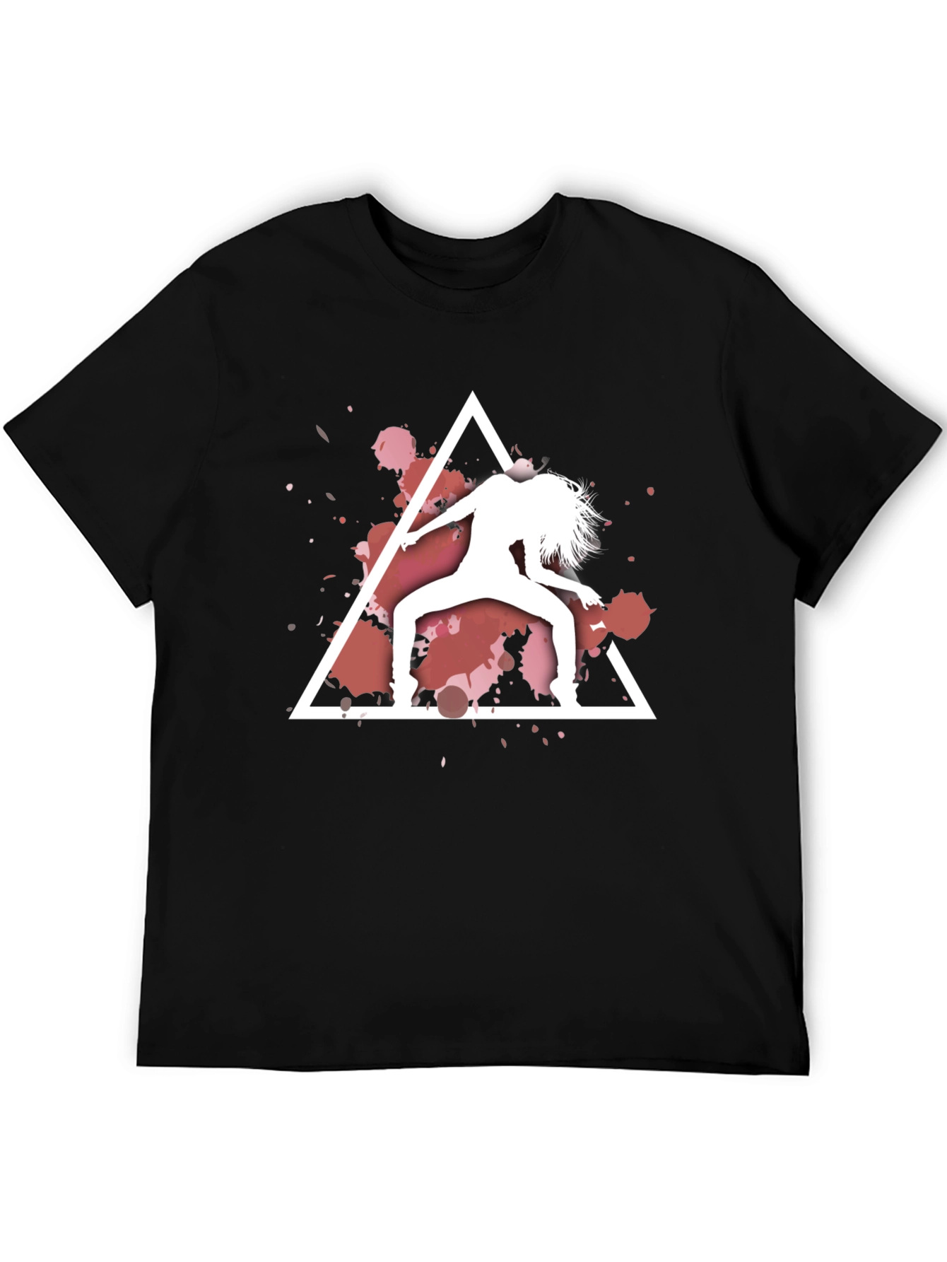 Abstract Dancer Graphic Black T-Shirt