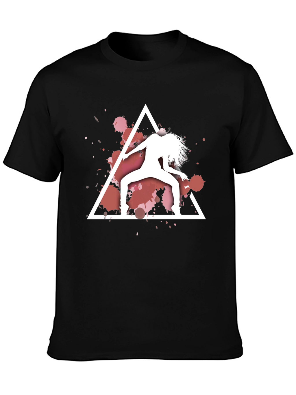 Abstract Dancer Graphic Black T-Shirt