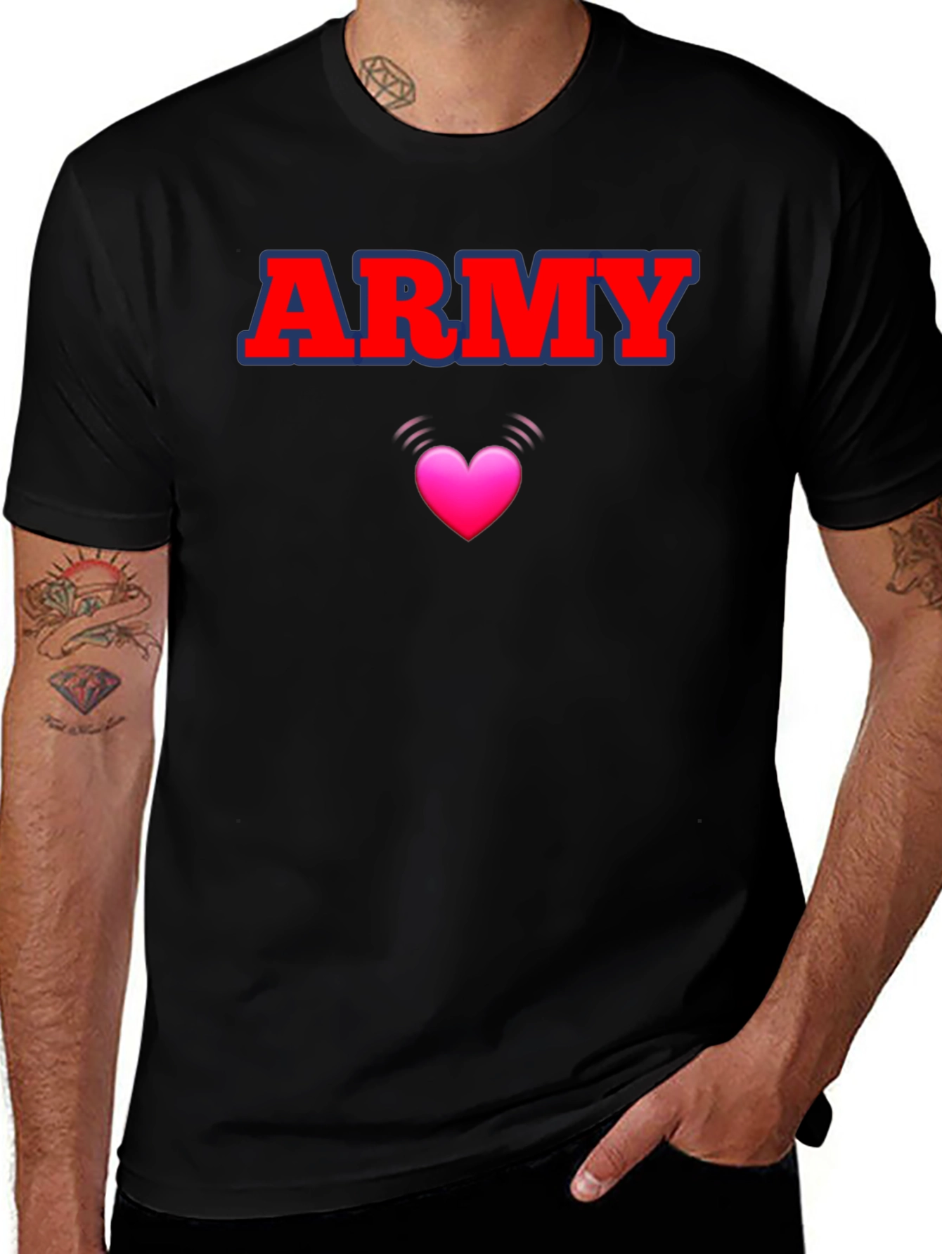ARMY Love Heart T-Shirt - Stylish & Comfortable