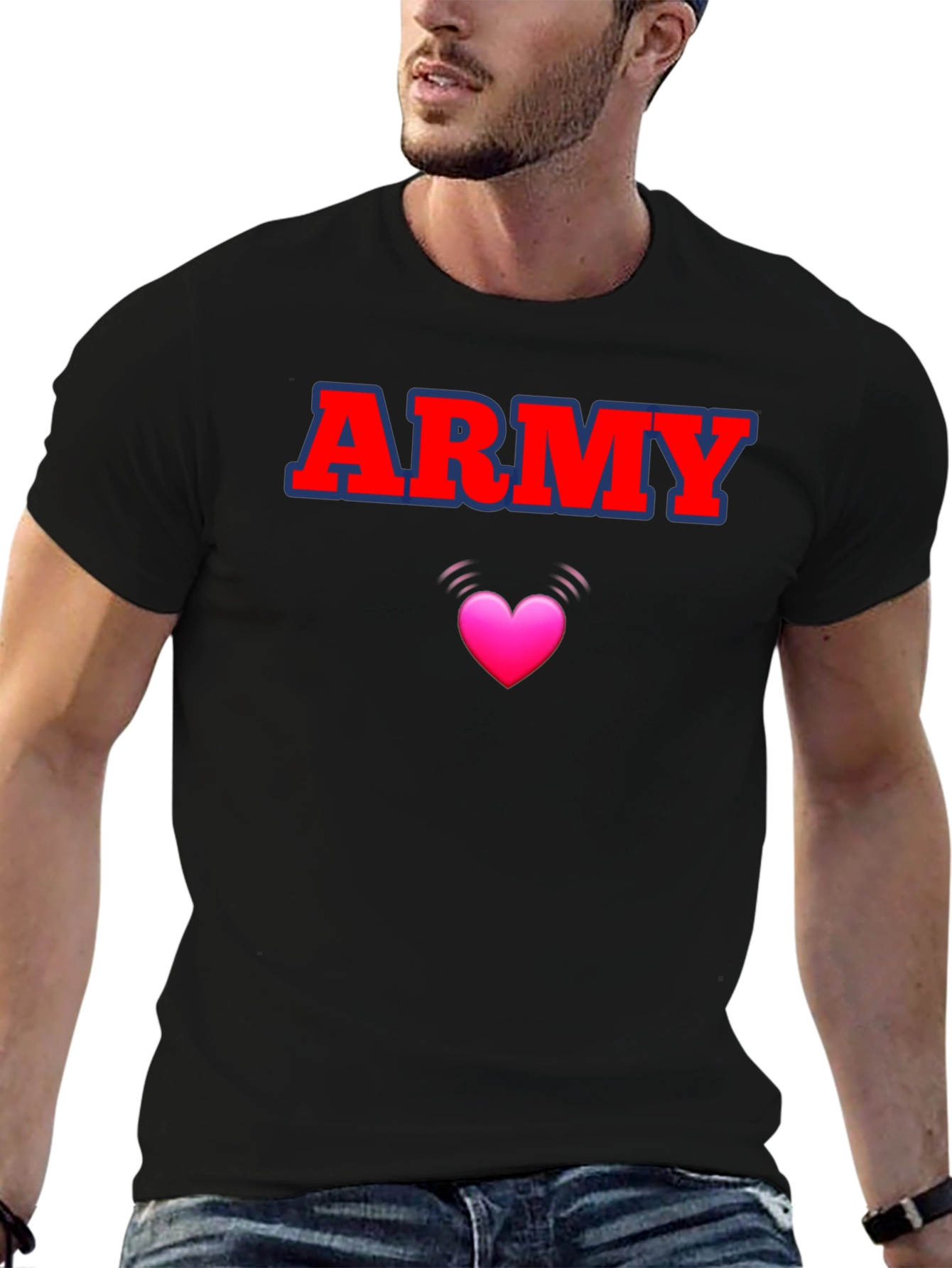ARMY Love Heart T-Shirt - Stylish & Comfortable