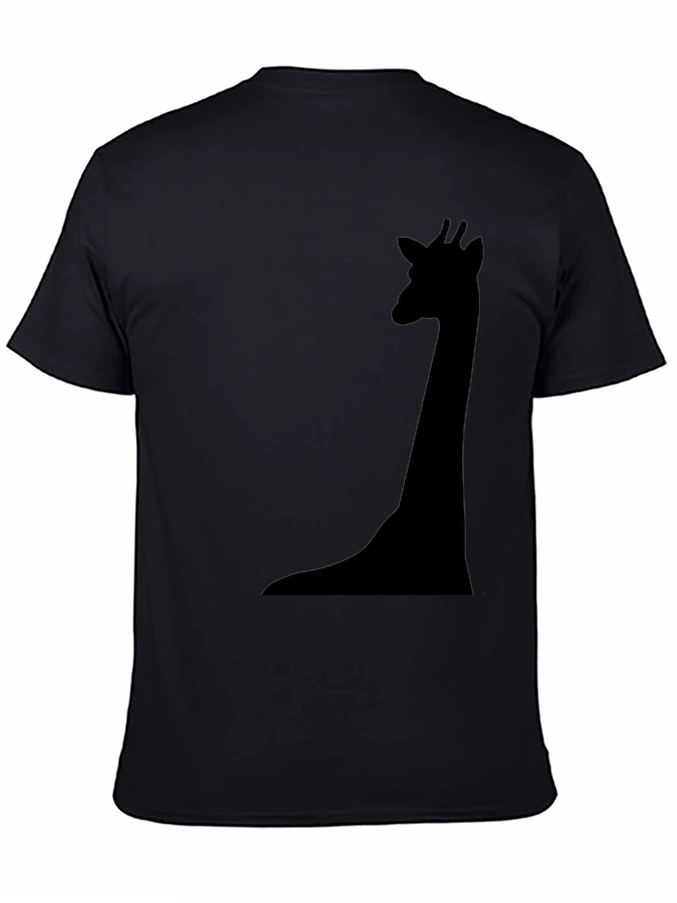 Mens Black Giraffe Silhouette T-Shirt
