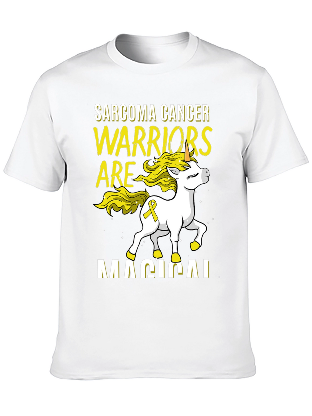 Sarcoma Cancer Warrior Unicorn T-Shirt
